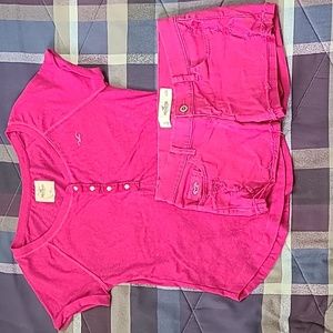 Hollister Women's Top and Shorts Bundle
